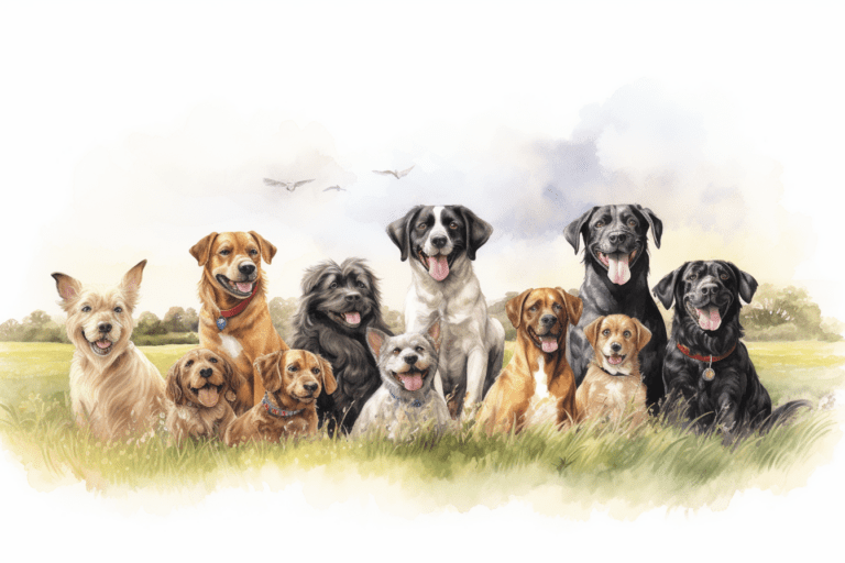 Pack of happy dogs copyright sigsigmundo