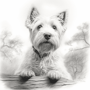 West Highland White Terrier in deep contemplation copyright sigsigmundo